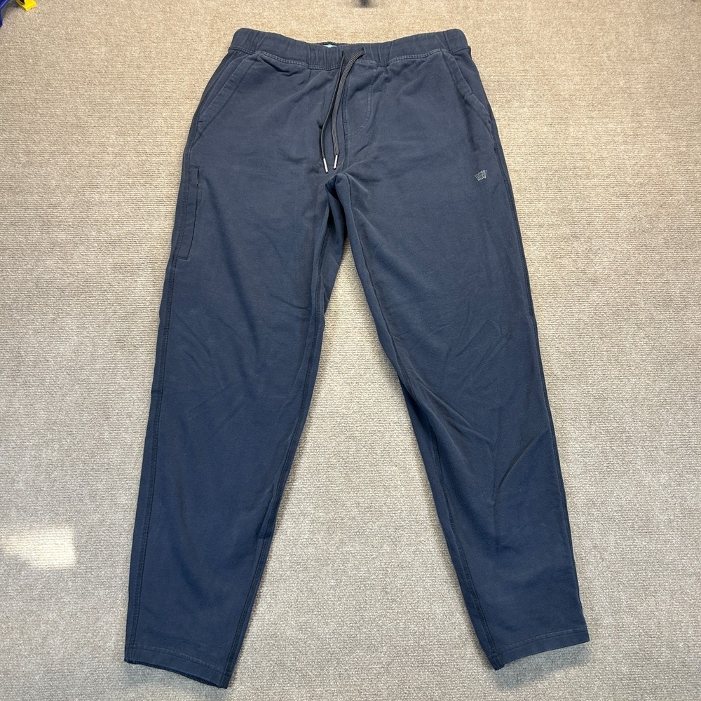 Mack Weldon Sweatpants Men's Medium Navy Elastic Waist Drawstring Tapered 28"
